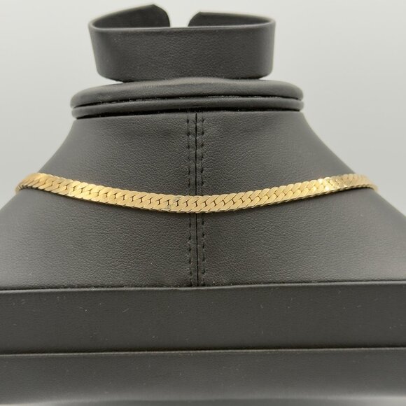 Vintage Gold-Tone Butterfly & Leaf Necklace With Textured Chain 16" - Picture 7 of 11